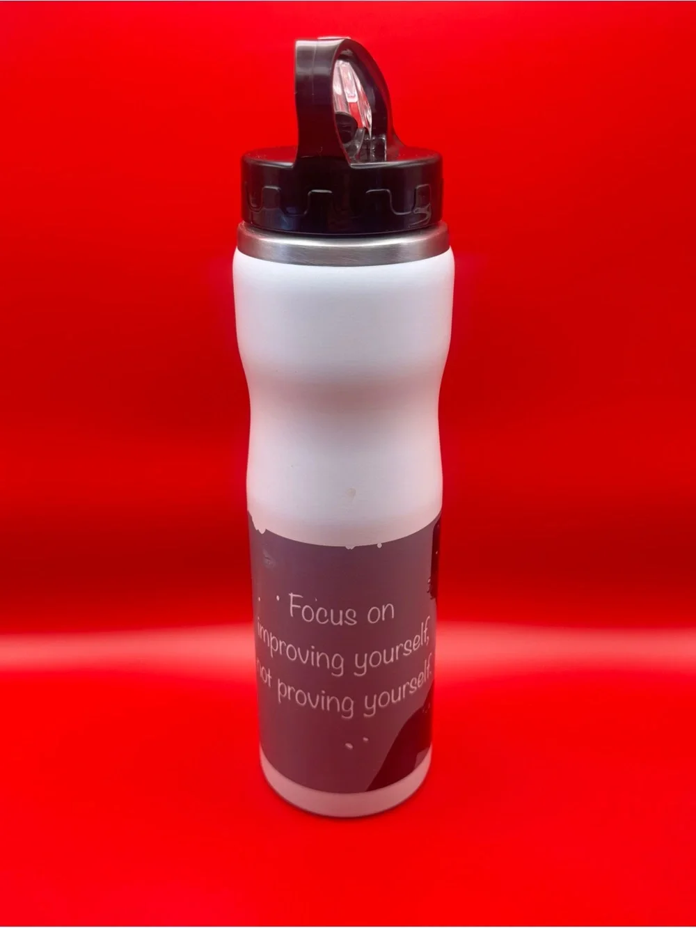 CUSTOM Sport Insulated Water Bottle with Straw